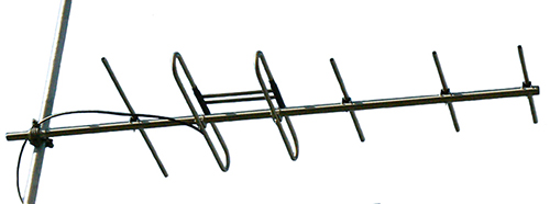 VHF TV 6 element dual-dipole Yagi, aluminium, 174-230MHz, N-type female, 250W, 7.5dBd – 2.34m